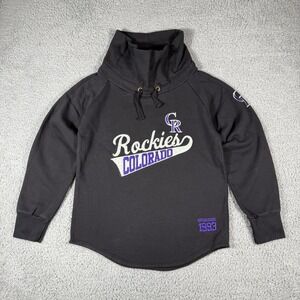 Colorado Rockies Pullover Womens Large MLB‎ Soft As A Grape Cowl Neck Sweatshirt
